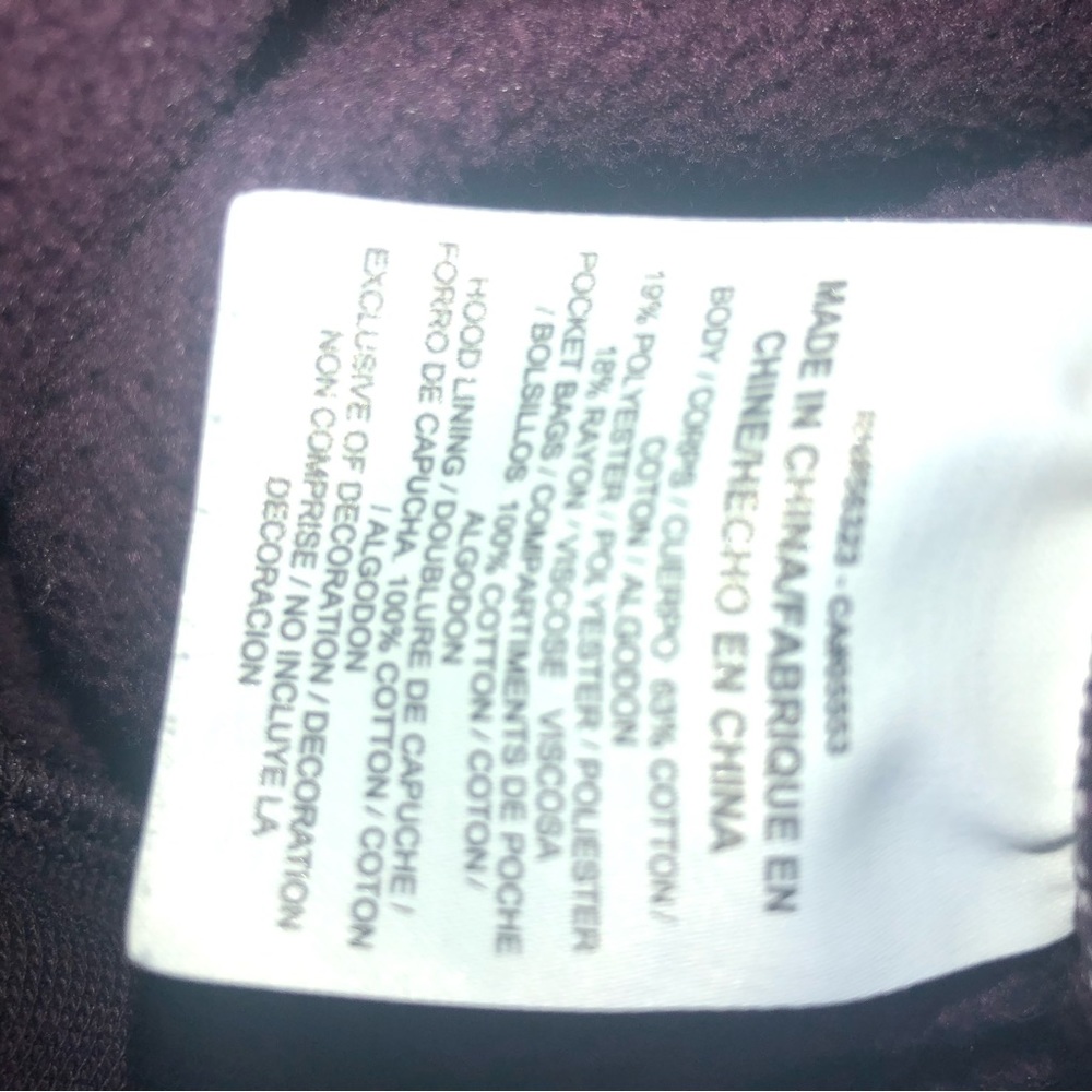 🔥NIKE women hoodie sz M Purple/ Burgundy GOLD Logo price firm! - Picture 5 of 6